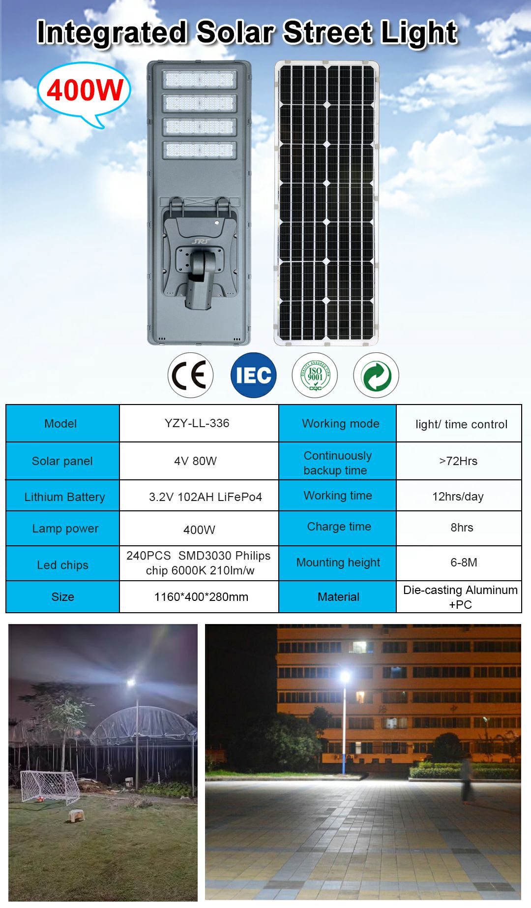 335-337 Integrated Street Lamp