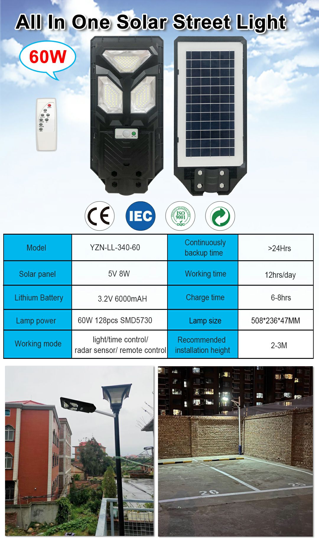 340 Integrated Street Lamp